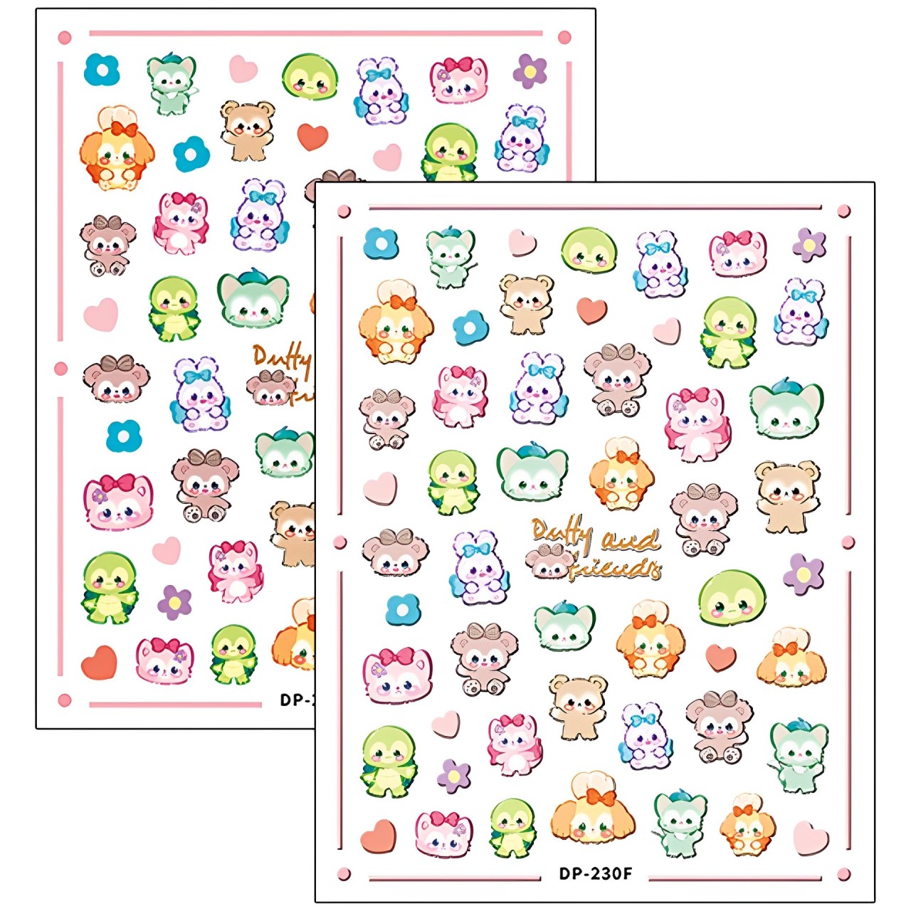 浮雕薄韌美甲貼紙背膠指甲貼紙飾品迪士尼卡通造型立體系列