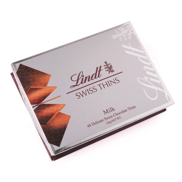 【澳門發貨】THINS 瑞士蓮純味/牛奶薄片朱古力125g薄片巧克力酥脆口感香濃瑞士鮮奶