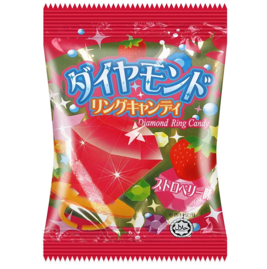 【澳門發貨】（原箱24包）Yaokin戒指糖10g雜果味草莓葡萄橙味水果果味果汁鑽戒糖果復古鑽石戒指糖兒童小孩小朋友硬糖