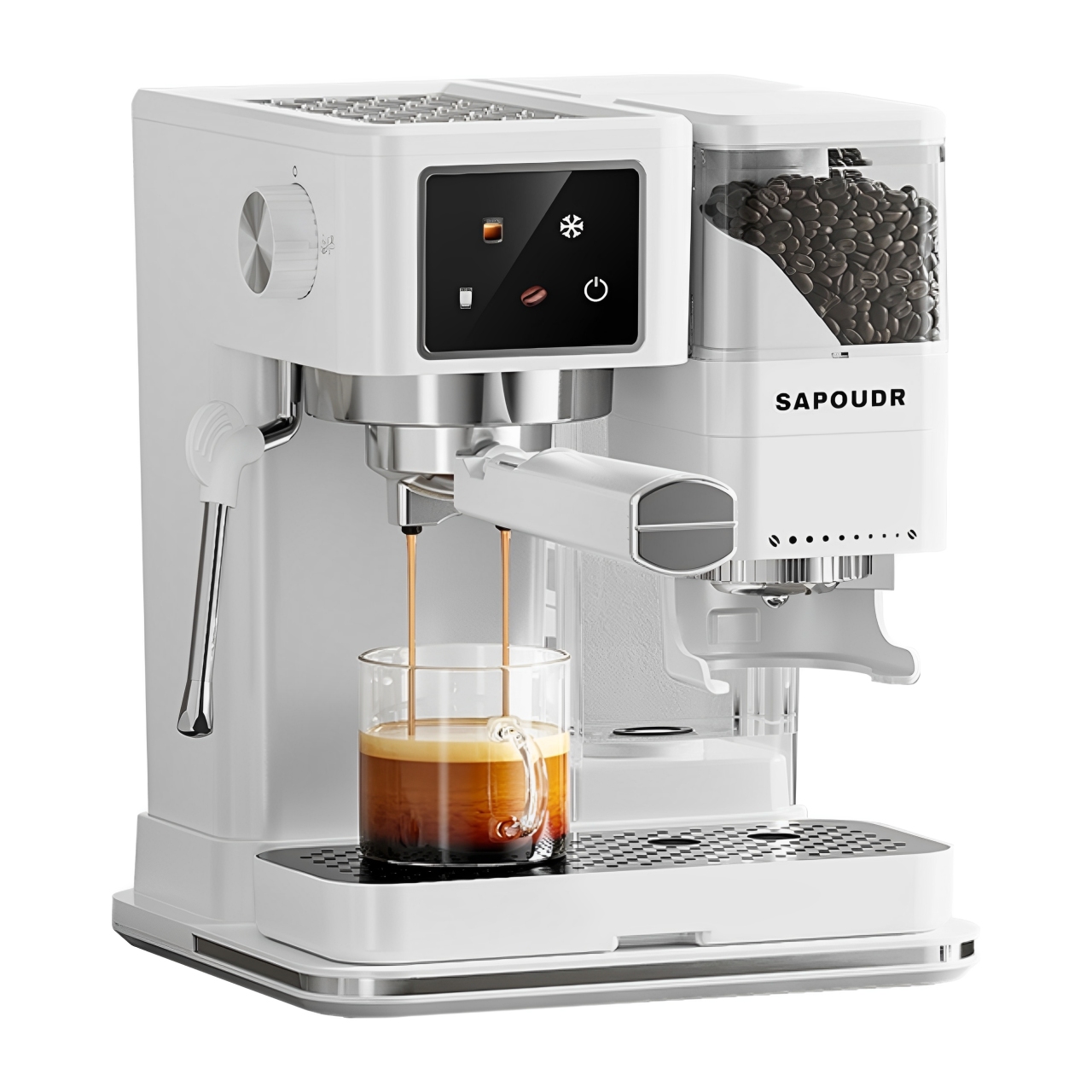 SAPOUDR 賽普達 ES3Pro 冷熱雙萃研磨一體咖啡機 家用小型半自動意式咖啡機