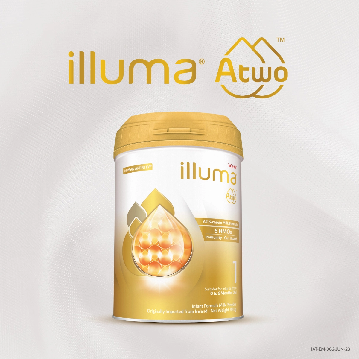 【澳門發貨】（2罐起購）Wyeth 惠氏 ILLUMA ATWO 親和人體配方奶粉 1號 850克