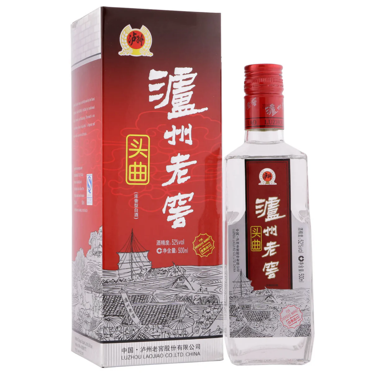 【澳門發貨】（原箱6支）瀘州老窖頭曲酒 500ml 濃香型白酒