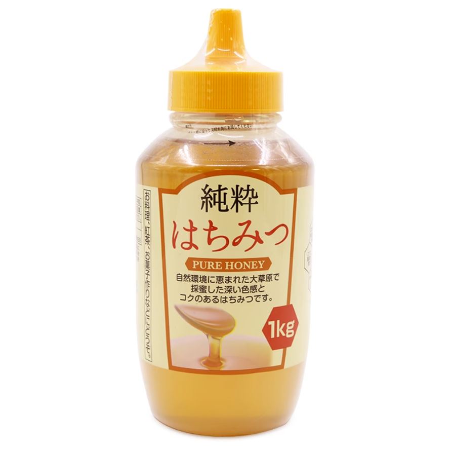 【澳門發貨】三洋通商100%天然純蜂蜜1kg大支裝日葵蜂蜜黃芪蜂蜜色澤深厚豐富用於烹飪美容健康