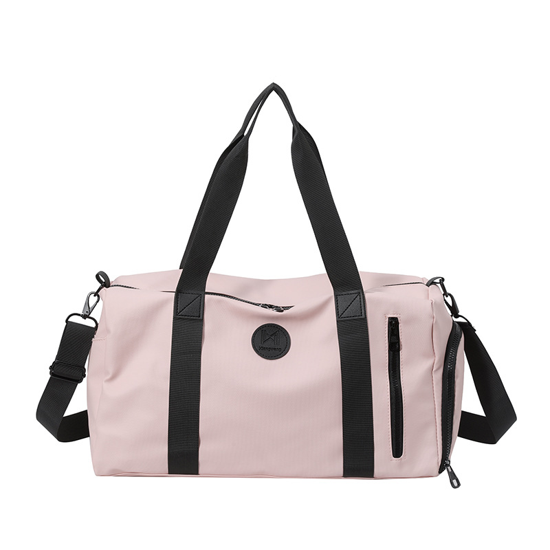 大容量旅行袋獨立鞋倉外出行李包拼接撞色手提休閒瑜伽健身包游泳訓練包