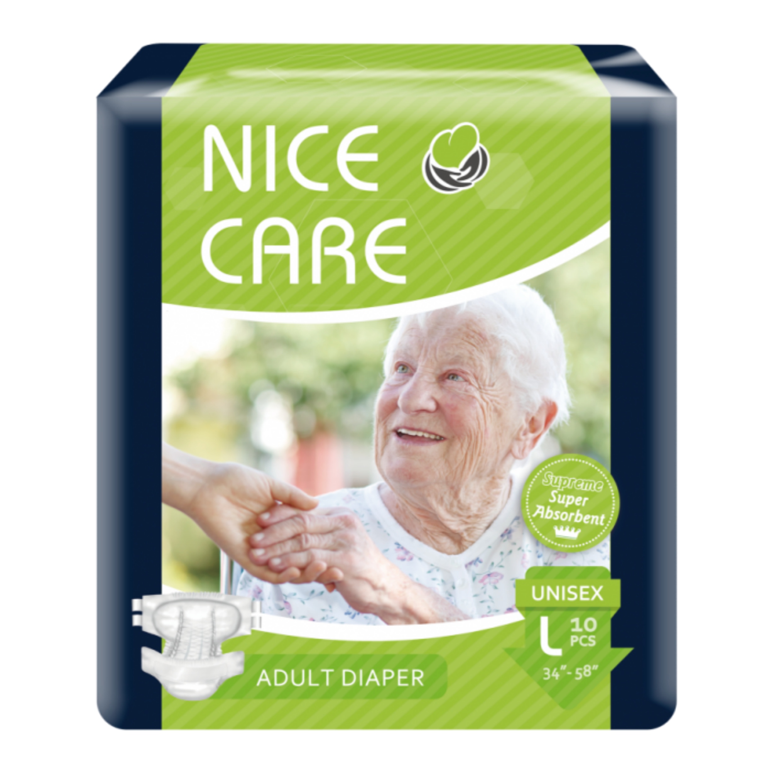 【澳門發貨】（原箱10包）NICE CARE 安心寶 至尊裝成人紙尿片 大碼 10片