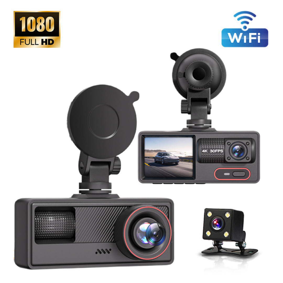三錄wifi行車記錄儀新款1080P高清紅外夜視停車監控倒車影像汽車車載攝像頭車cam