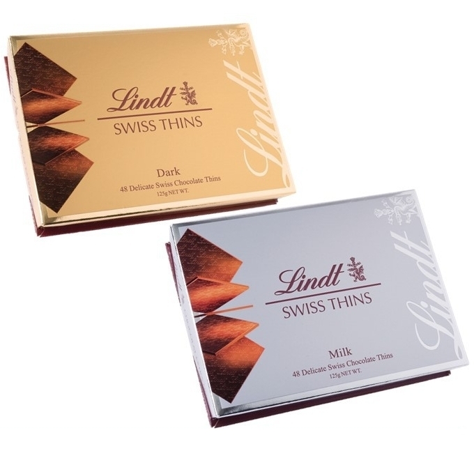 【澳門發貨】THINS 瑞士蓮純味/牛奶薄片朱古力125g薄片巧克力酥脆口感香濃瑞士鮮奶