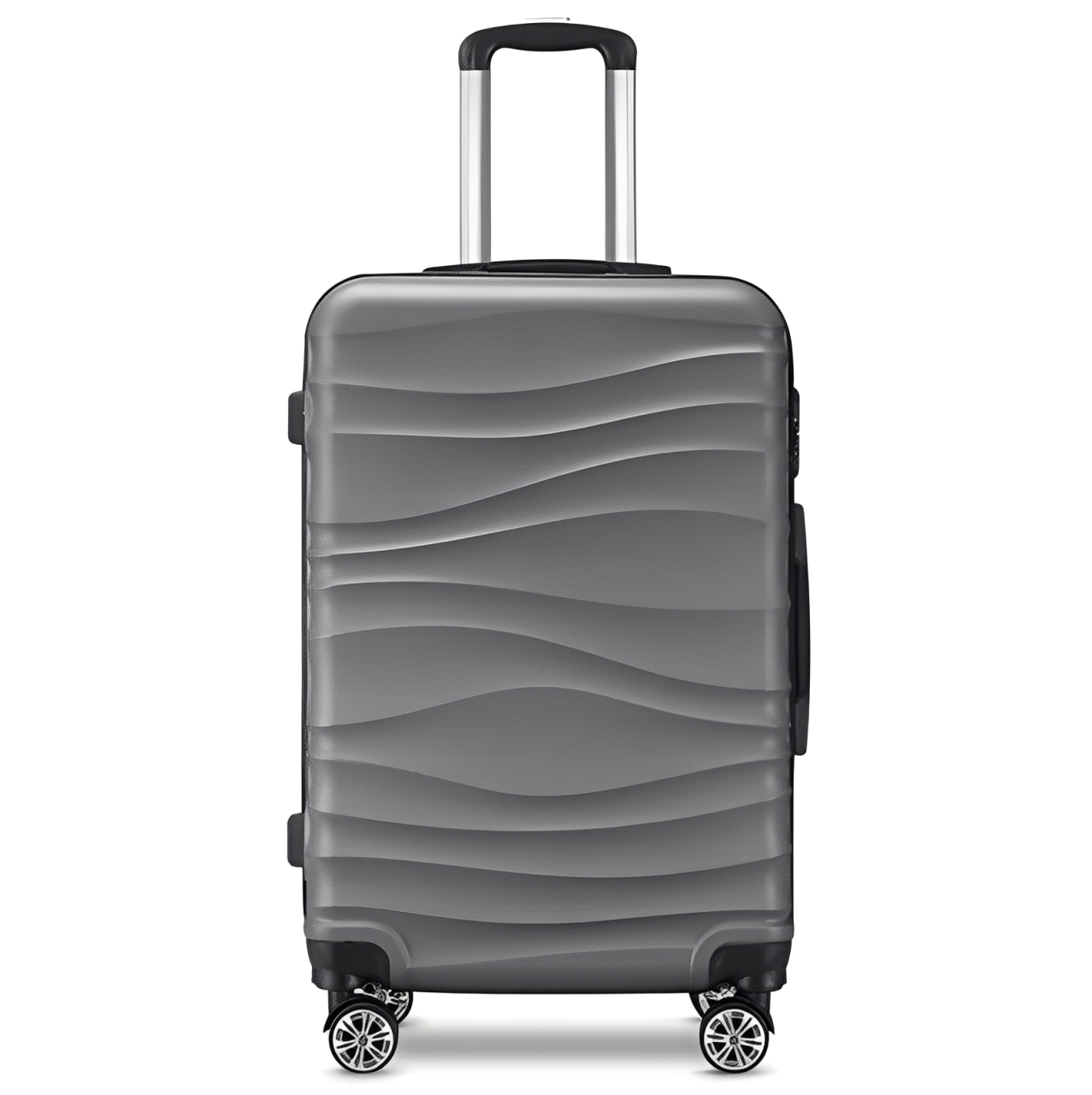 水波紋可擴展行李箱靜音輪大容量拉杆箱防爆拉鏈登機箱密碼鎖旅行箱