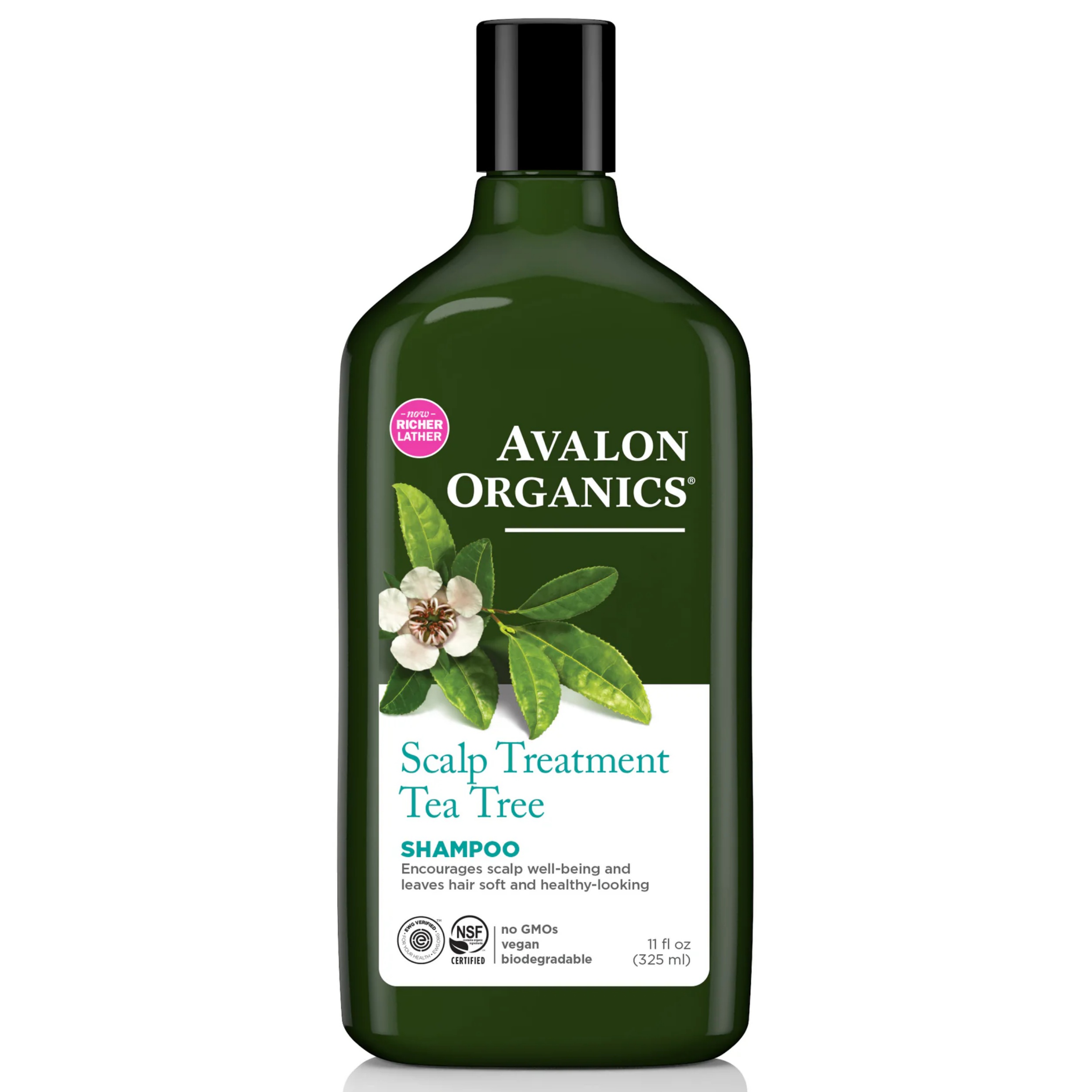 【澳門發貨】（原箱6支）Avalon Organics 雅濃有機 茶樹去頭皮洗髮露 325ml 無硫酸鹽舒緩刺激柔軟閃亮去屑舒癢