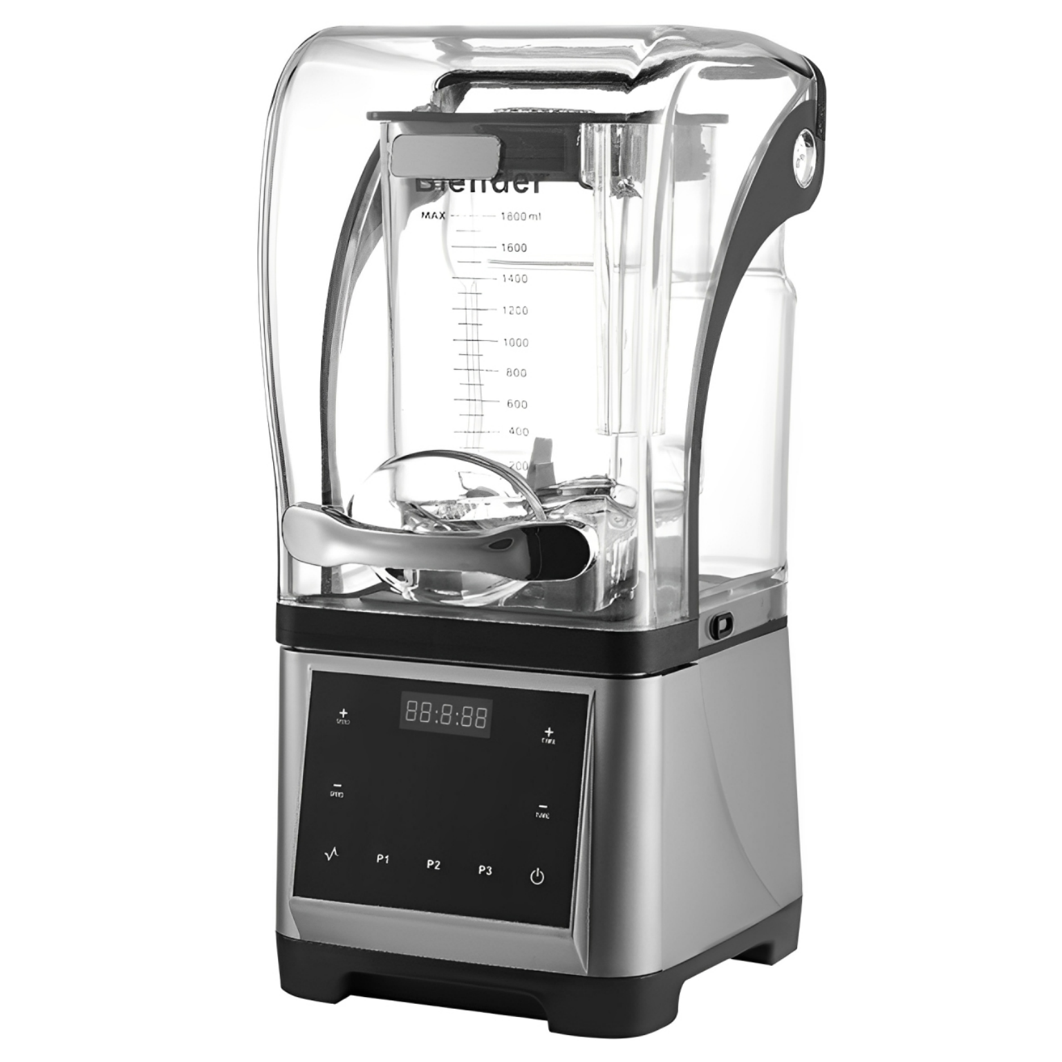 觸屏款帶罩靜音破壁機1.8L商用隔音沙冰機自動碎冰機奶茶設備攪拌機blender