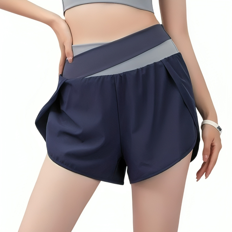 瑜伽運動褲套裝夏季蜜桃拼色速乾套裝運動防走光免穿文胸短袖上衣裸感無痕瑜伽健身套裝女