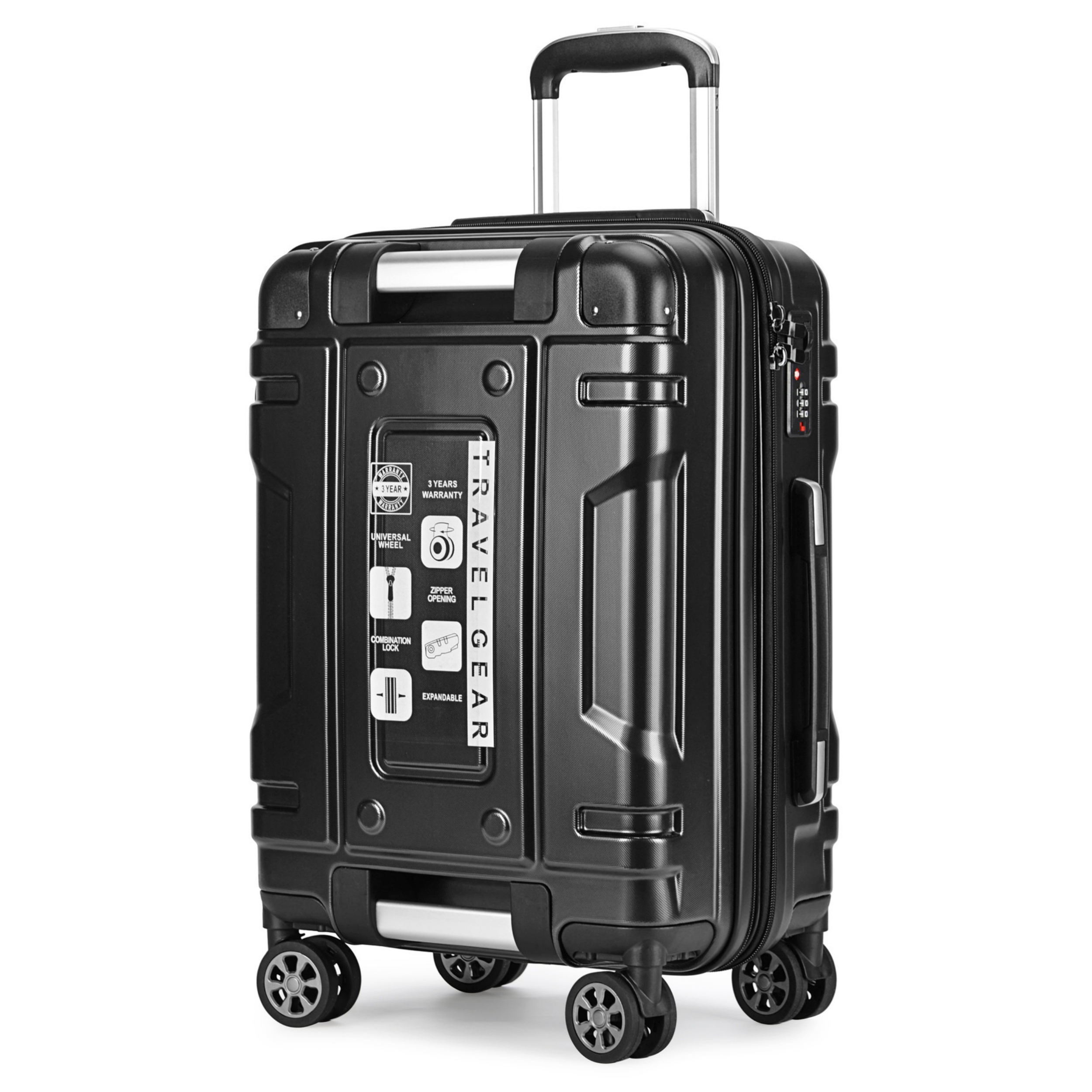 帶擴展行李箱高端三件套登機旅行箱拉杆箱包角防爆拉鏈旅行箱