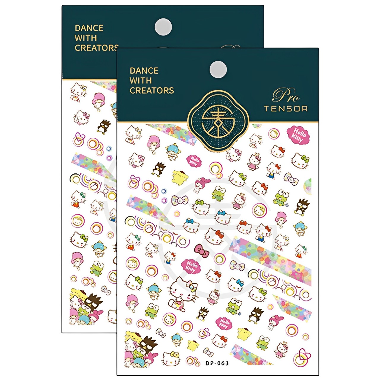 浮雕薄韌美甲貼紙背膠指甲貼紙飾品hellokitty造型立體系列