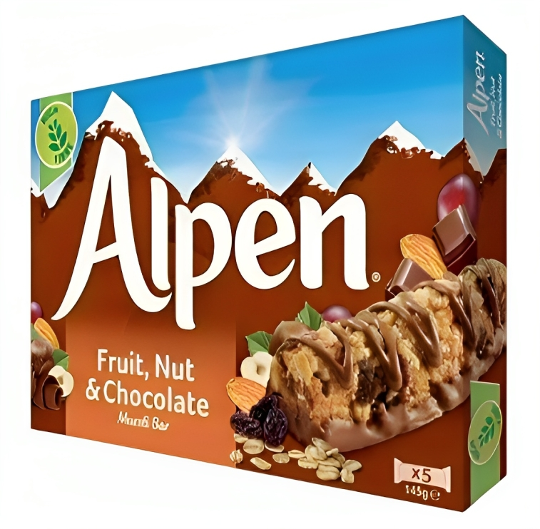 【澳門發貨】（原箱10盒）Alpen歐寶營養麥條草莓乳酪29g*5條裝/水果果仁朱古力28g*5條裝/低脂夏日水果19g*5條裝營養早餐混合穀物條高纖維全穀物低飽和脂肪
