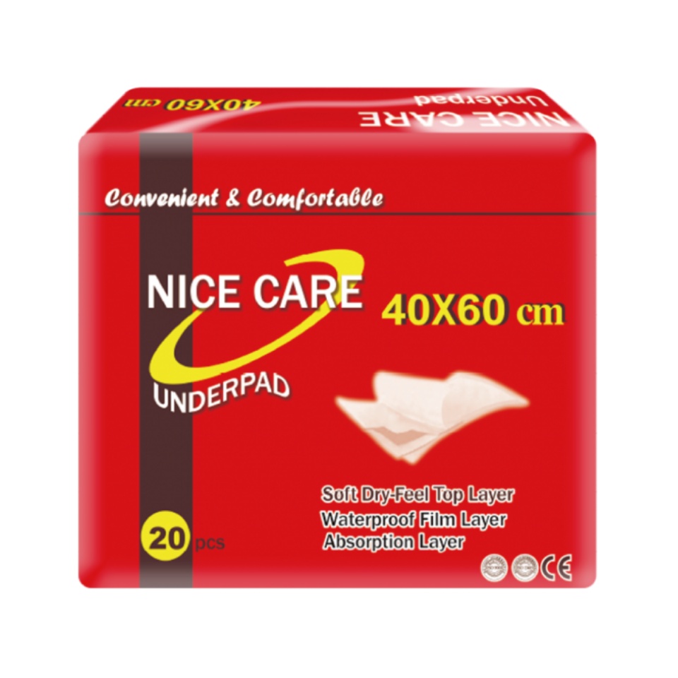 【澳門發貨】（原箱16包）Nice Care 安心寶 成人隔尿床墊 40x60cm 20片
