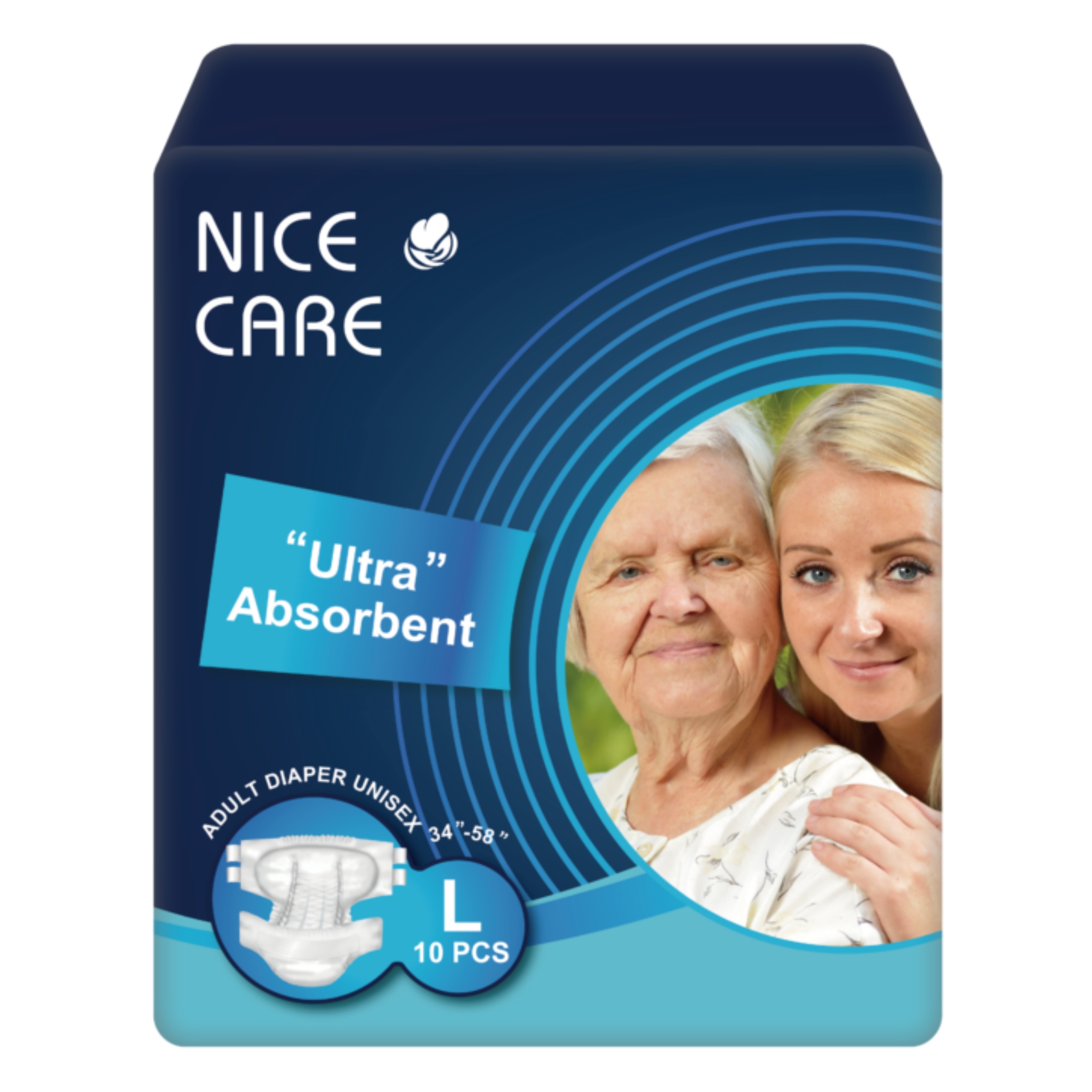 【澳門發貨】（原箱10包）Nice Care 安心寶 特吸裝成人紙尿片 大碼 10片