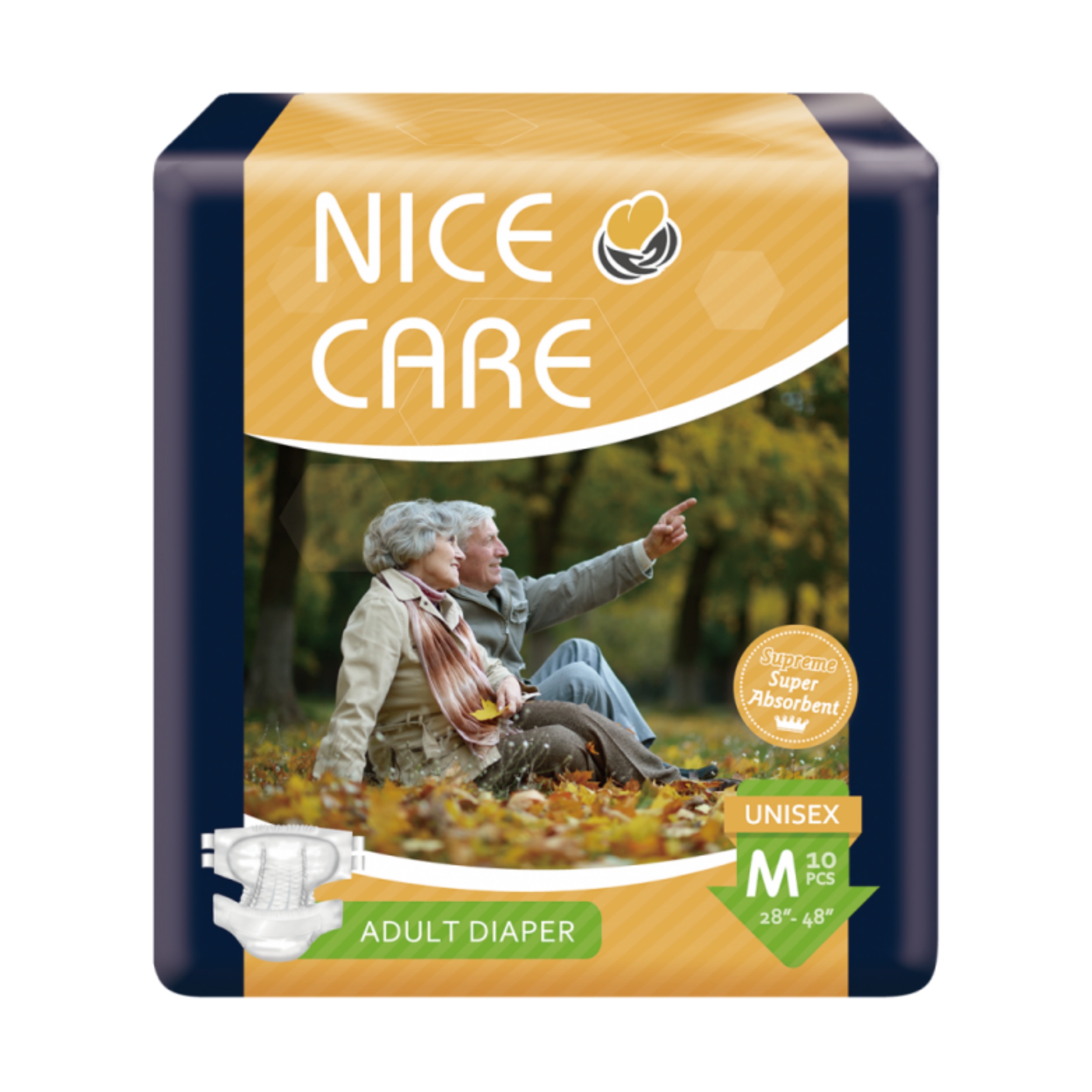 【澳門發貨】（原箱12包）NICE CARE 安心寶 至尊裝成人紙尿片 中碼 10片