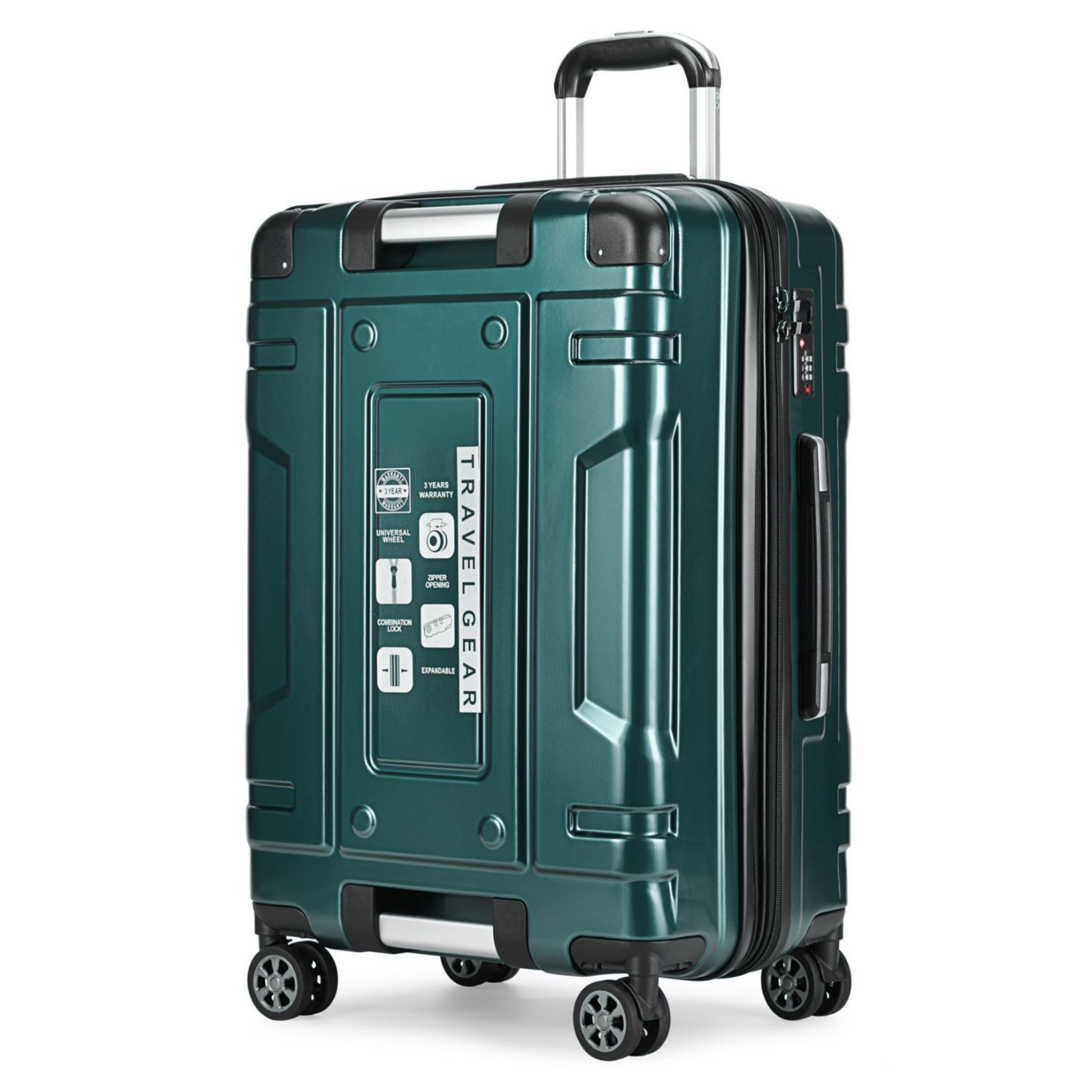 帶擴展行李箱高端三件套登機旅行箱拉杆箱包角防爆拉鏈旅行箱