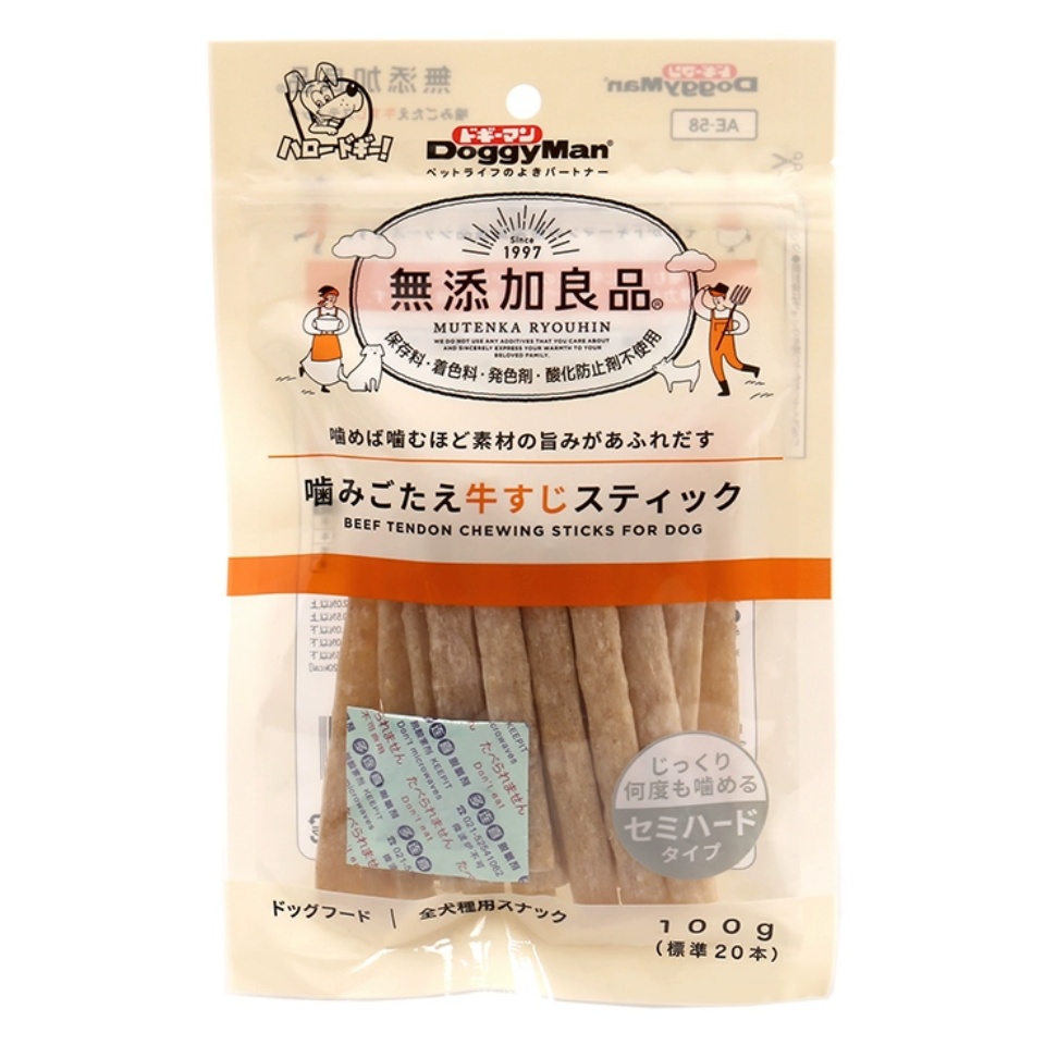 （3包起購）Doggyman 日本多格漫牛筋棒100g狗狗磨牙零食無添加磨牙潔齒營養補充